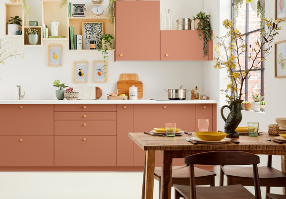 Cuisine Ikea ou Leroy Merlin couleur ocre lubéron