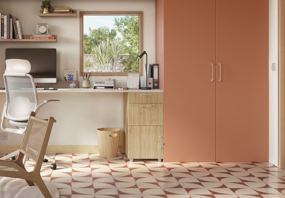 Cuisine Ikea ou Leroy Merlin couleur ocre lubéron