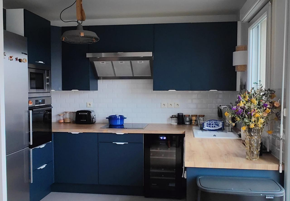 photo maintenant de sa cuisine rénovée