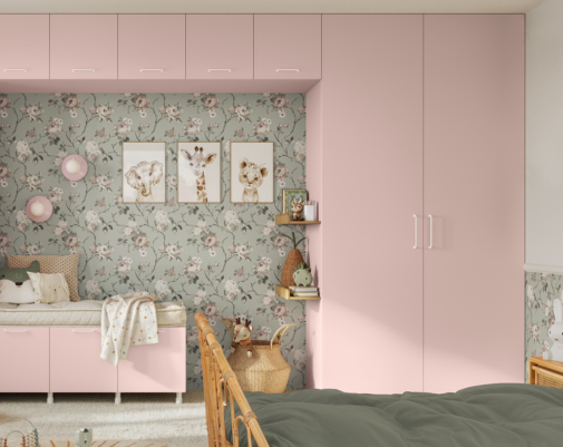 Dressing Ikea pax avec les façades Ange dry rose de chez RYK