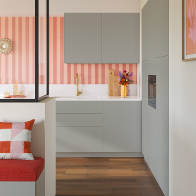 cuisine avec façade grise RYK