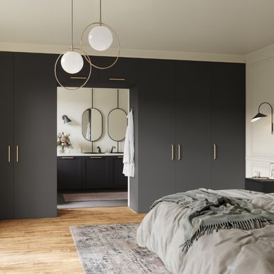 Caisson Spaceo Leroy Merlin avec façade Ange noir et Adèle noir de chez RYK