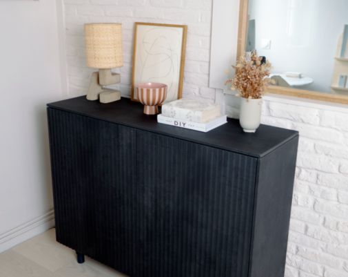 Buffet avec caisson metod et façade ondine noir oxyde RYK